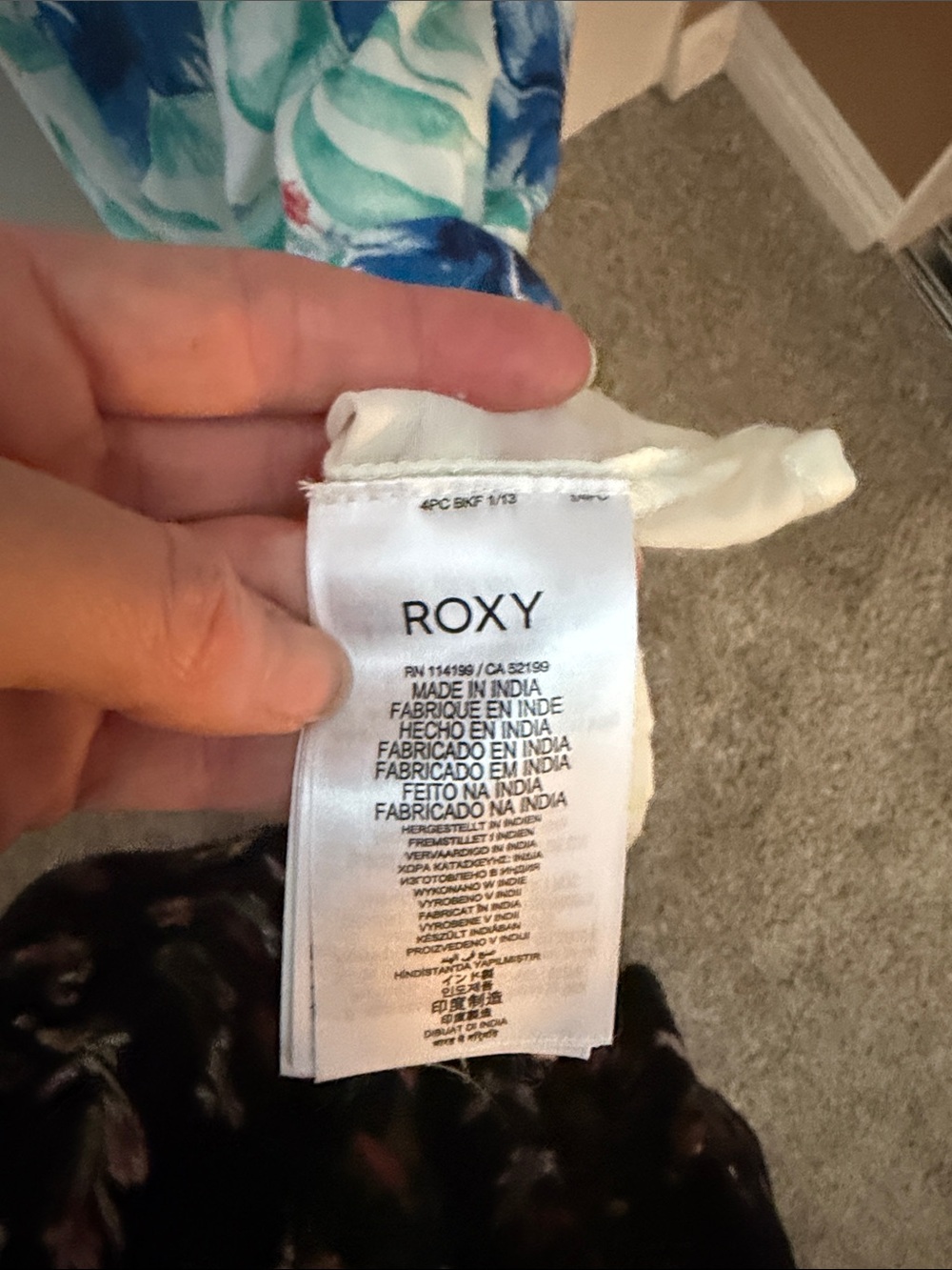 Roxy Blue and Teal Floral Maxi Dress - Picture 6 of 8